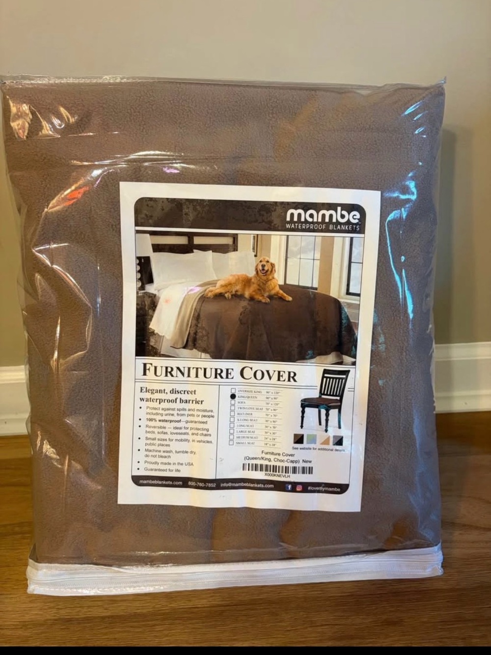 Brown Waterproof Furniture Cover 90x90